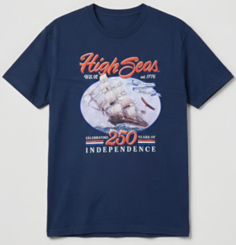 America 250 T-shirt- 100% Cotton